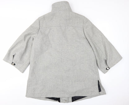 Zara Women's Grey Mid-Length Coat Size 14