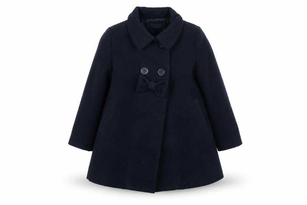 Minoti Girls Black Pea Coat 3-4 Years Lined Casual Wear