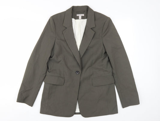 H&M Women's Green XS Suit Jacket Casual Business