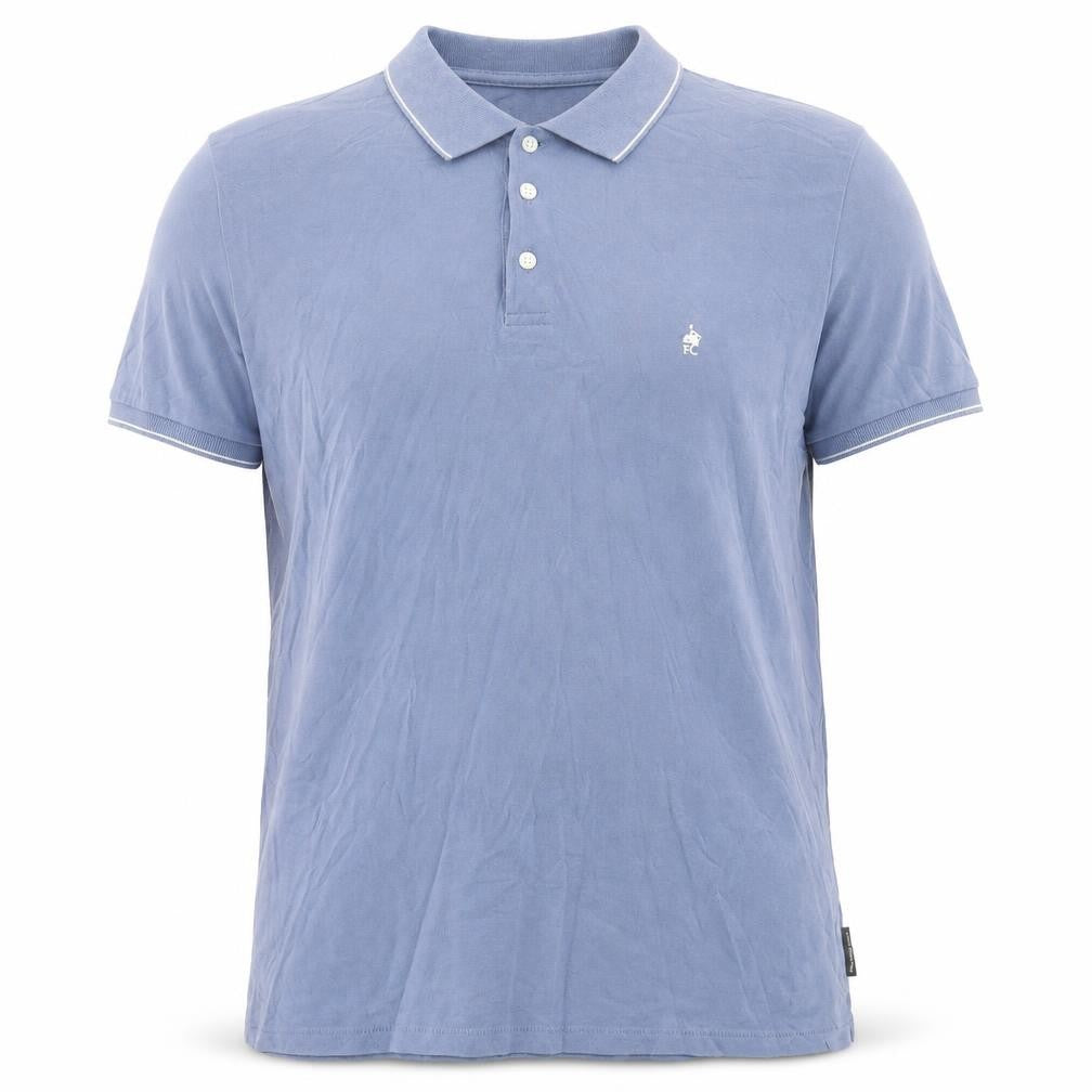 French Connection Men's Blue Collared T-Shirt, XL