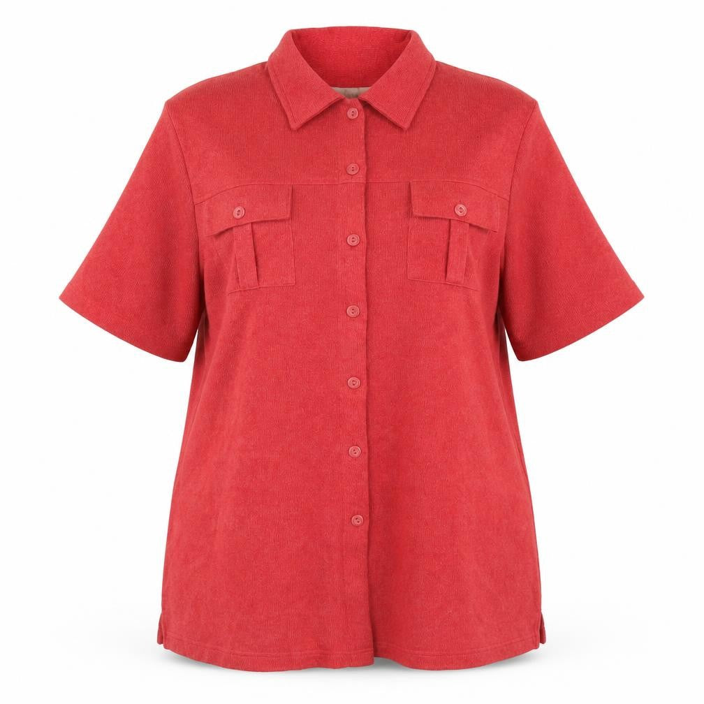 Ann Harvey Women's Red Button-Up Shirt, Size 18
