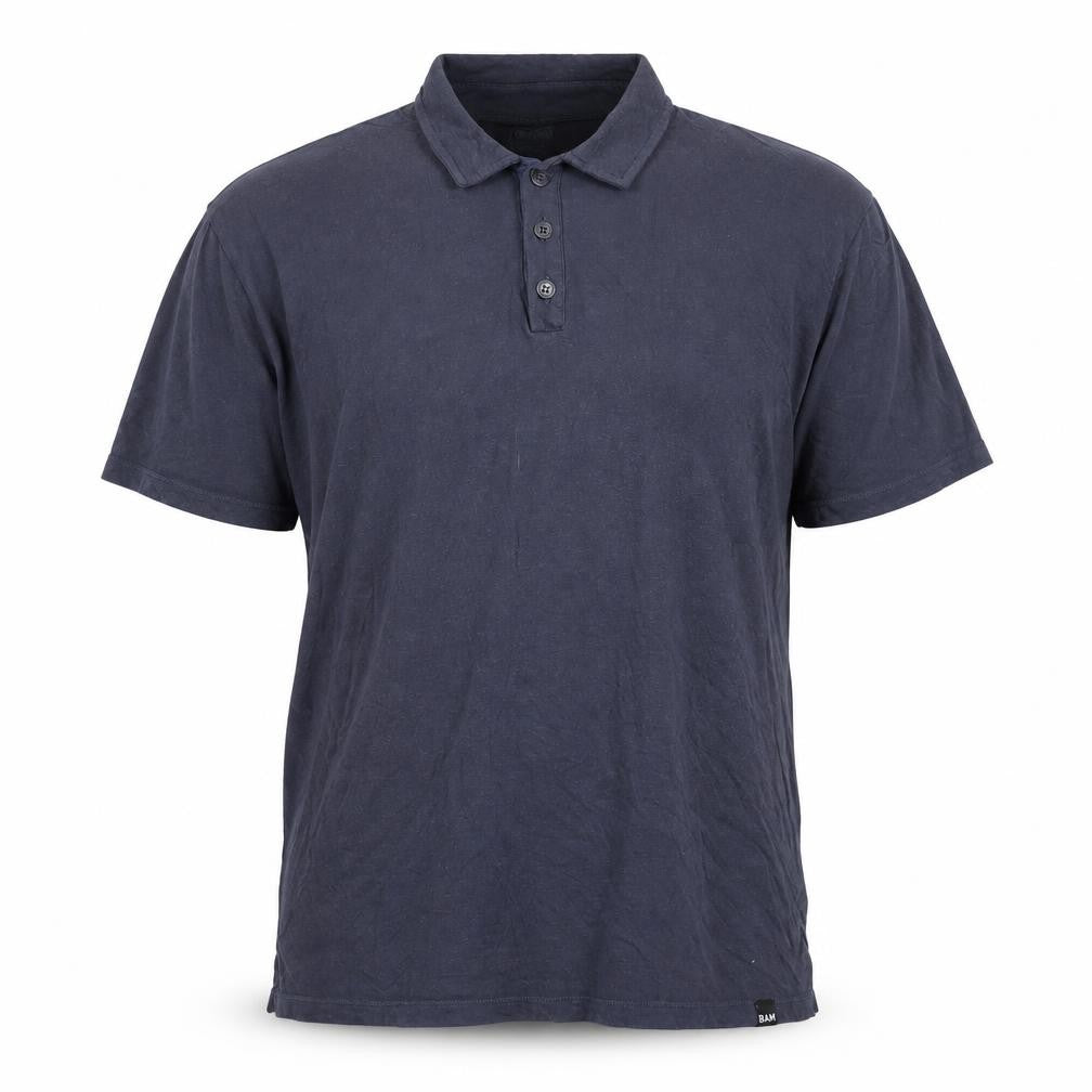 BAM Men's Black Short Sleeve Polo in XL