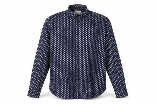 John Lewis Men's Blue Geometric Shirt XL