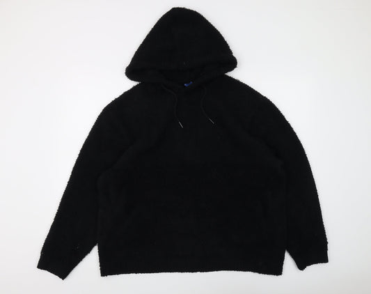H&M Unisex Adults Black Pullover Hoodie M