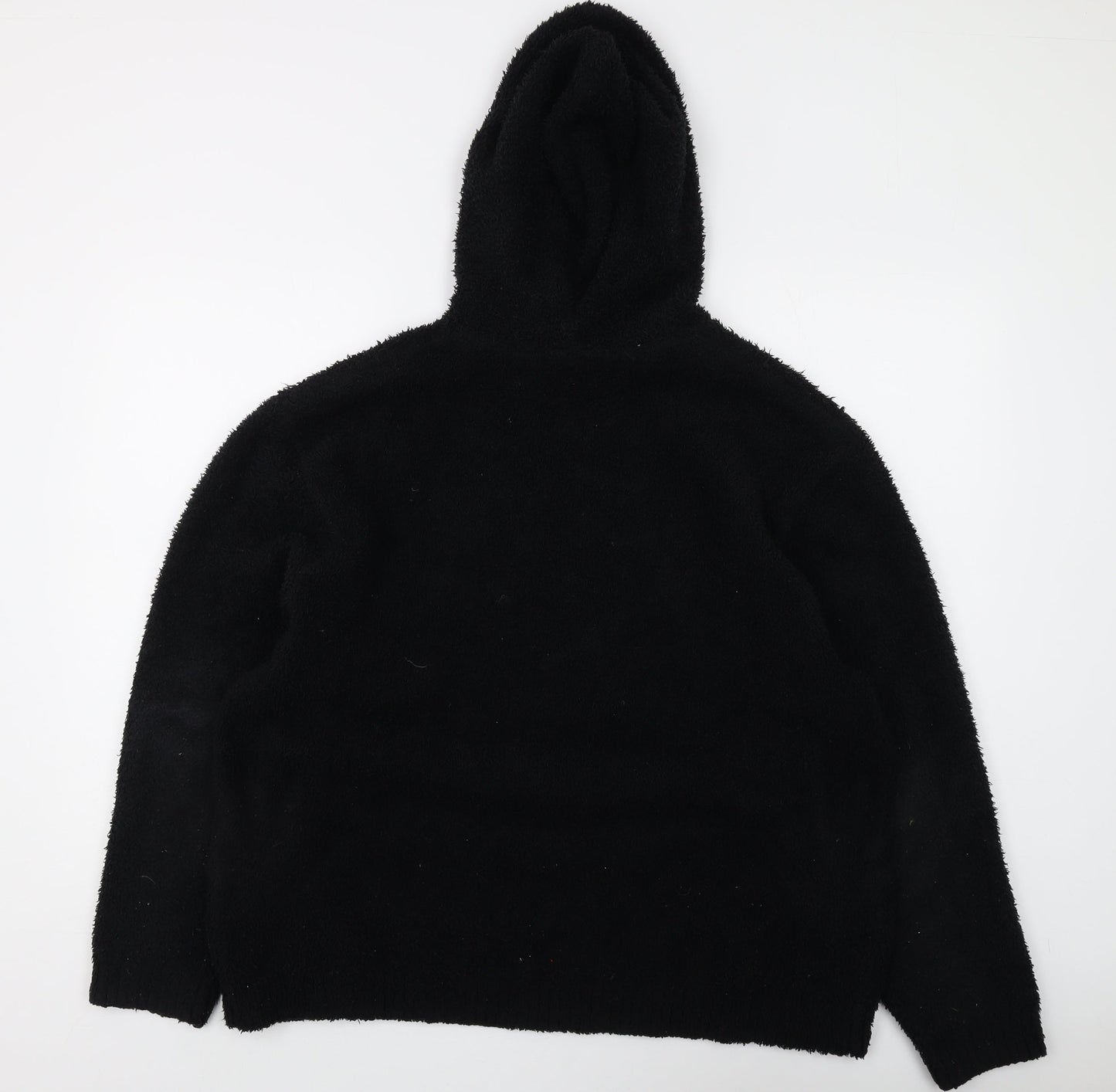 H&M Unisex Adults Black Pullover Hoodie M