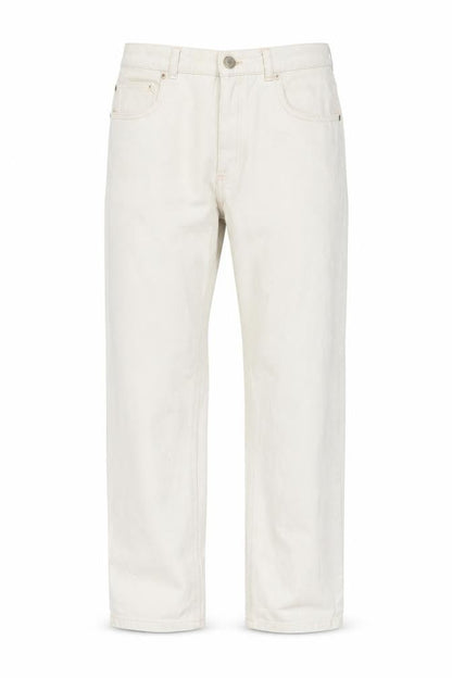 Front view of ASOS Men's Ivory Straight Jeans, Regular Fit, size 28