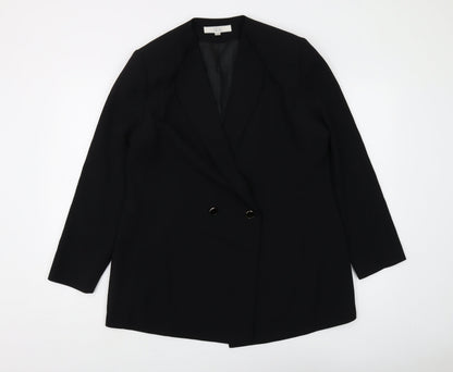 Next Women's Black Double-Breasted Suit Jacket Size 12