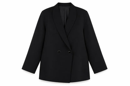 Next Women's Black Double-Breasted Suit Jacket Size 12