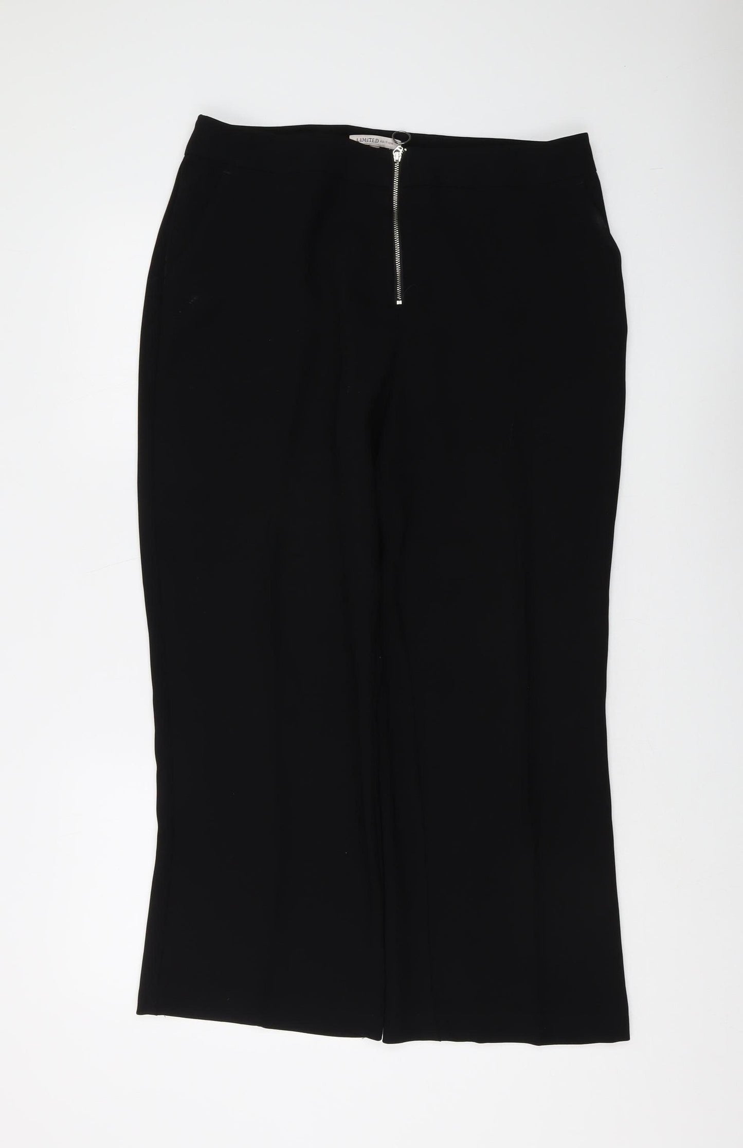 Marks and Spencer Women's Black Straight Trousers Size 14