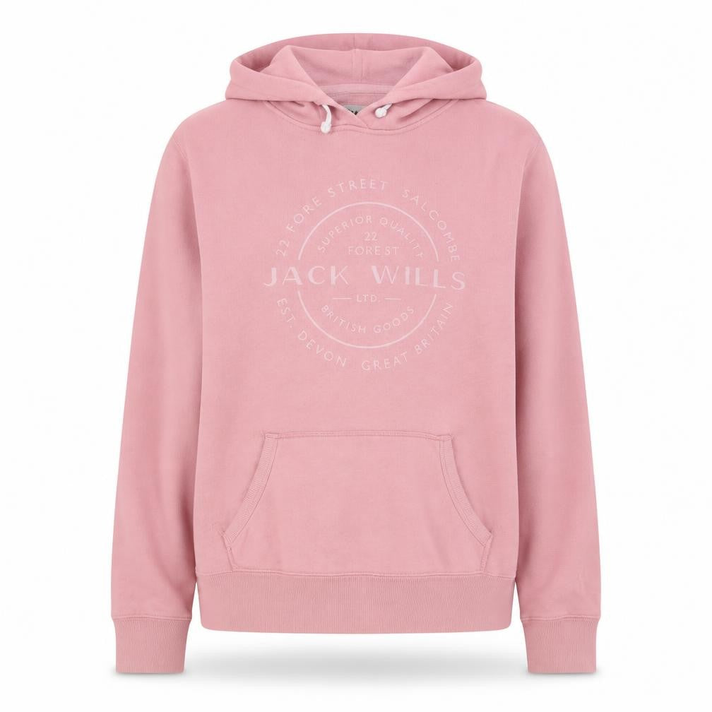 Jack Wills Women's Pink Pullover Hoodie, Size 8
