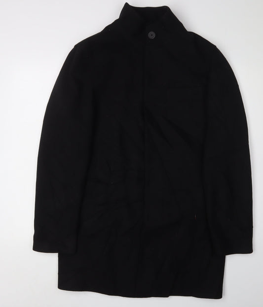 Marks and Spencer Men's Black Overcoat Size S
