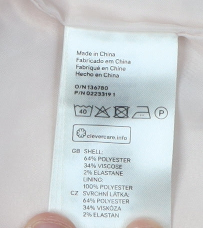 H&M Women's Ivory Long Coat Size 6 with Zip