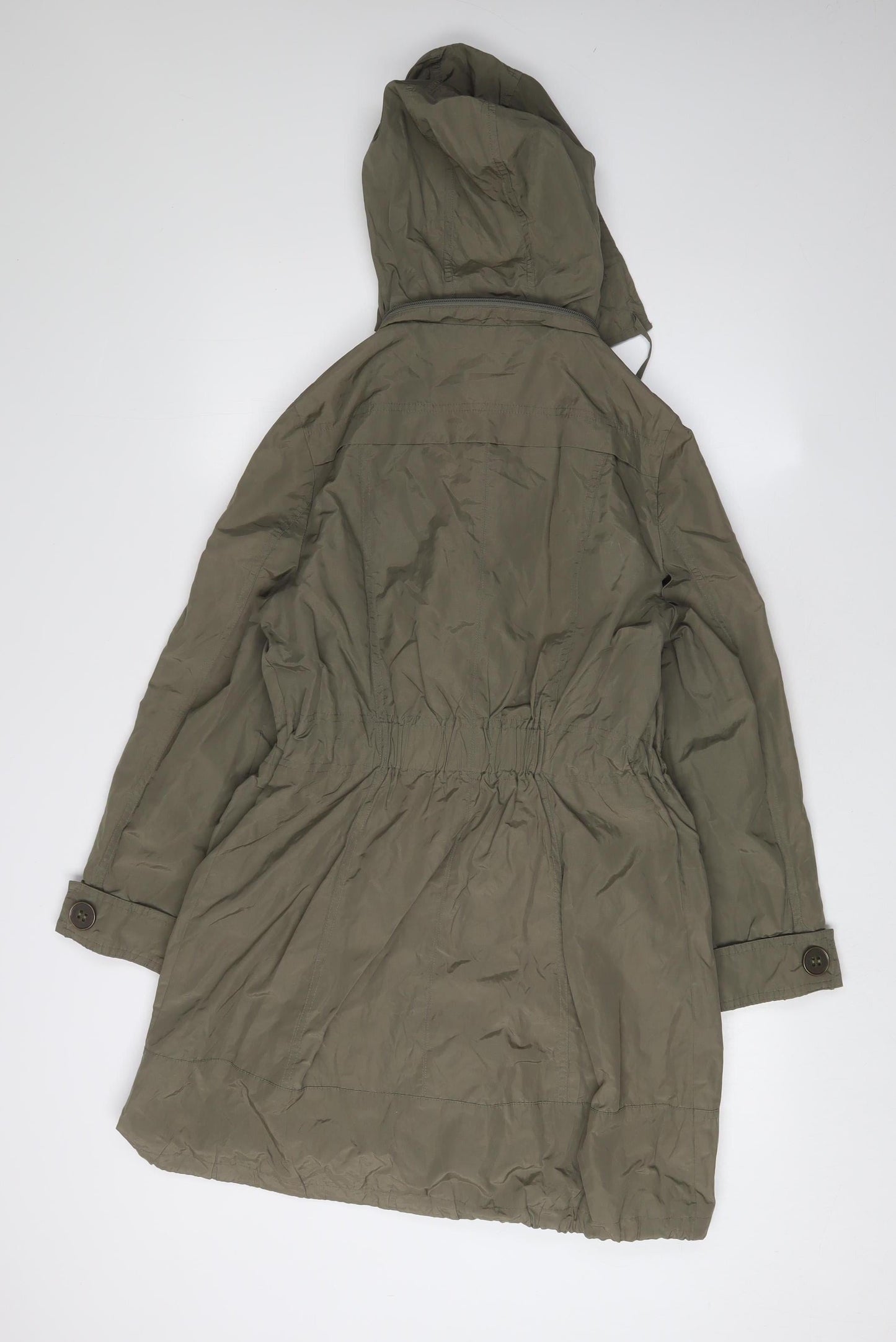 Marks and Spencer Women's Green Parka Jacket Size 8