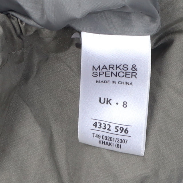 Marks and Spencer Women's Green Parka Jacket Size 8
