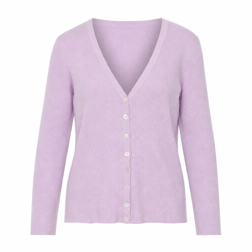 Stradivarius Women's Purple Cardigan S V-Neck
