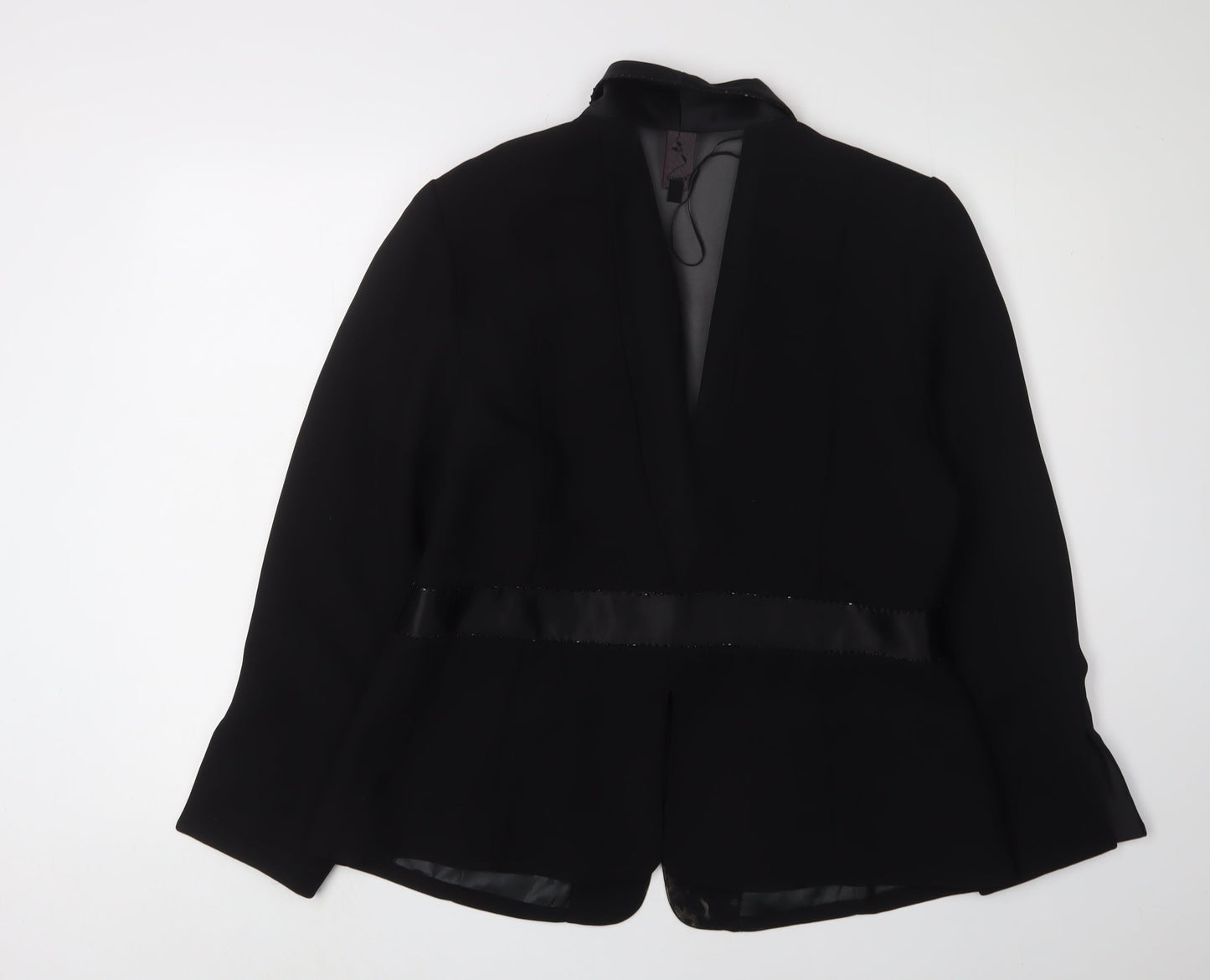 J Studio Women's Black Blazer Shawl Lapel Size 14