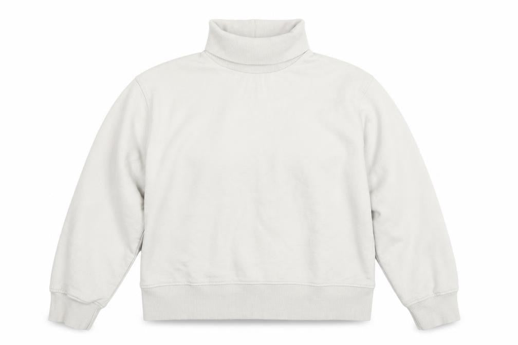 Zara Women's Ivory Roll Neck Pullover Sweatshirt - Size 12