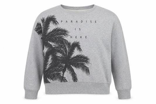 MNG Collection Women's Grey Graphic Pullover Sweatshirt M