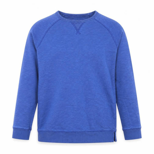 Boden Girls Blue Cotton Pullover Sweatshirt, Long Sleeve, Size 14