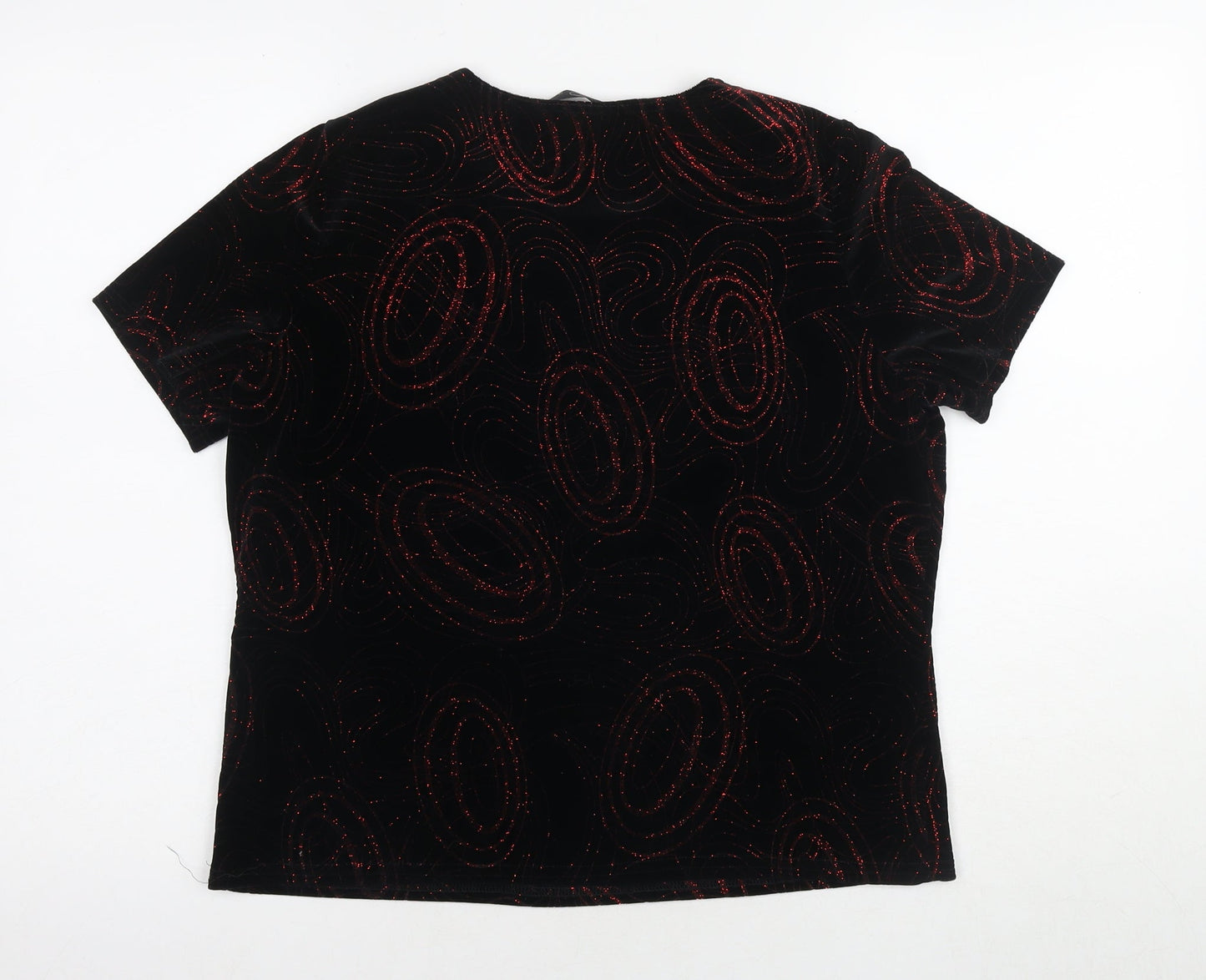 BM Women's Black Glitter T-Shirt Size 14