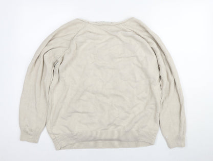 Back view of Miss Selfridge Women's Beige jumper, size 12