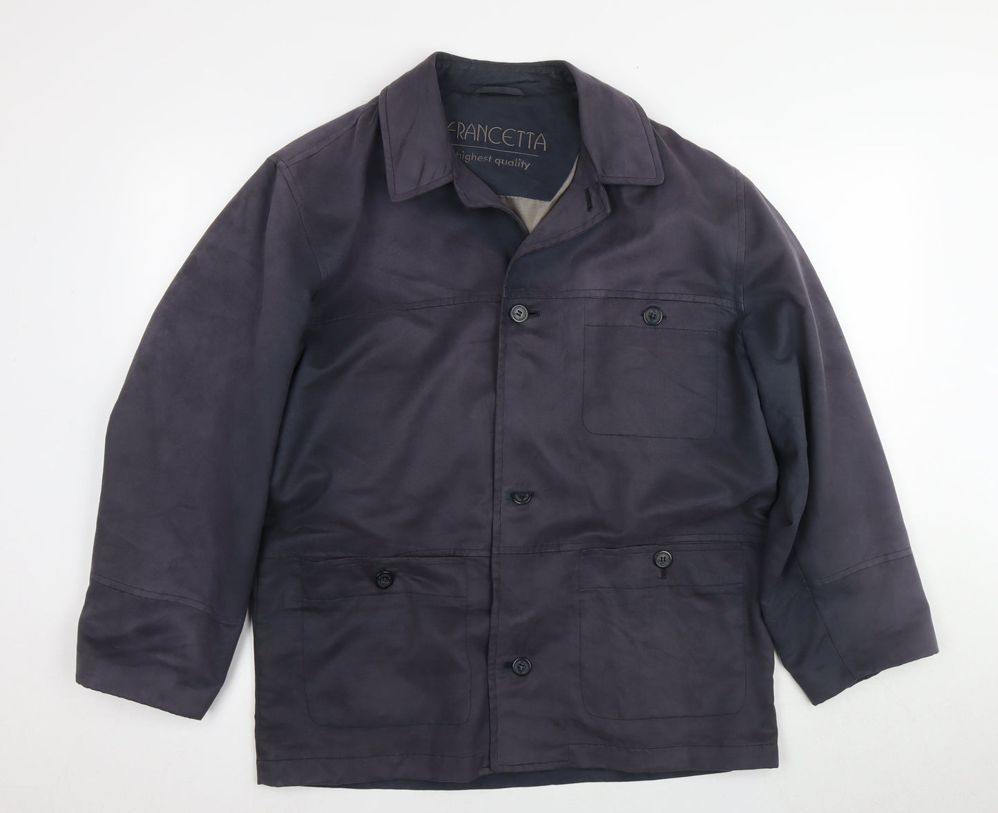 Francetta Men's Blue Mid-Length Jacket - Size 38