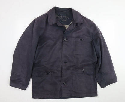 Francetta Men's Blue Mid-Length Jacket - Size 38