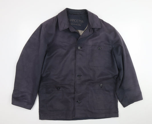 Francetta Men's Blue Mid-Length Jacket - Size 38