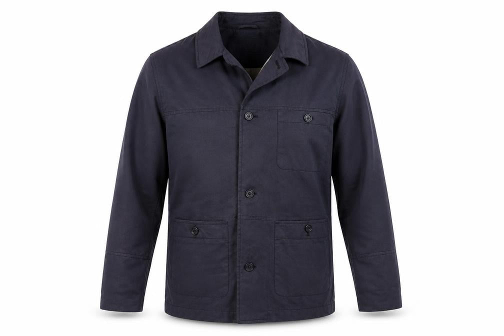Francetta Men's Blue Mid-Length Jacket - Size 38