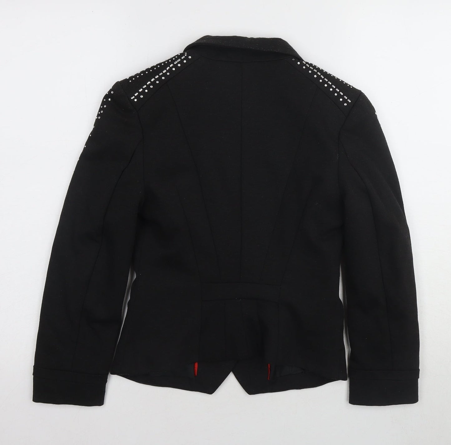 H&M Women's Black Slim Fit Studded Blazer Size 8
