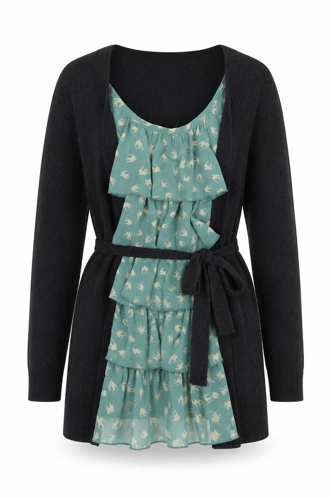 Next Women's Black Cardigan Size 8 Cotton-Blend