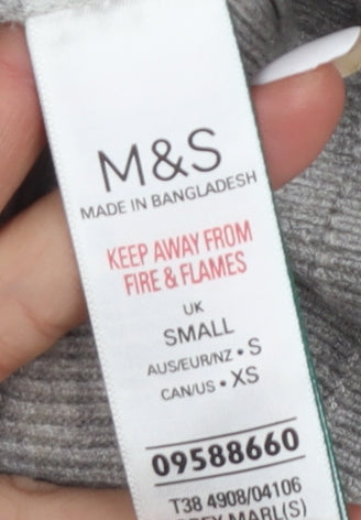 Marks and Spencer Grey Full Zip Hoodie S Unisex