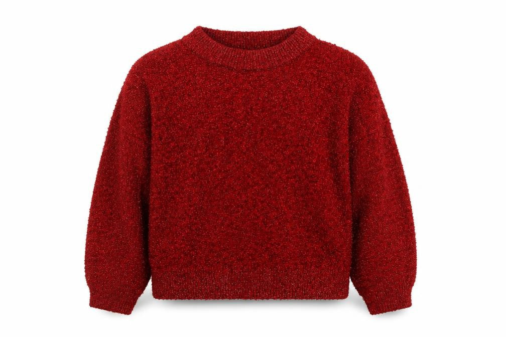 H&M Women's Red Crew Neck Pullover Jumper Size 12