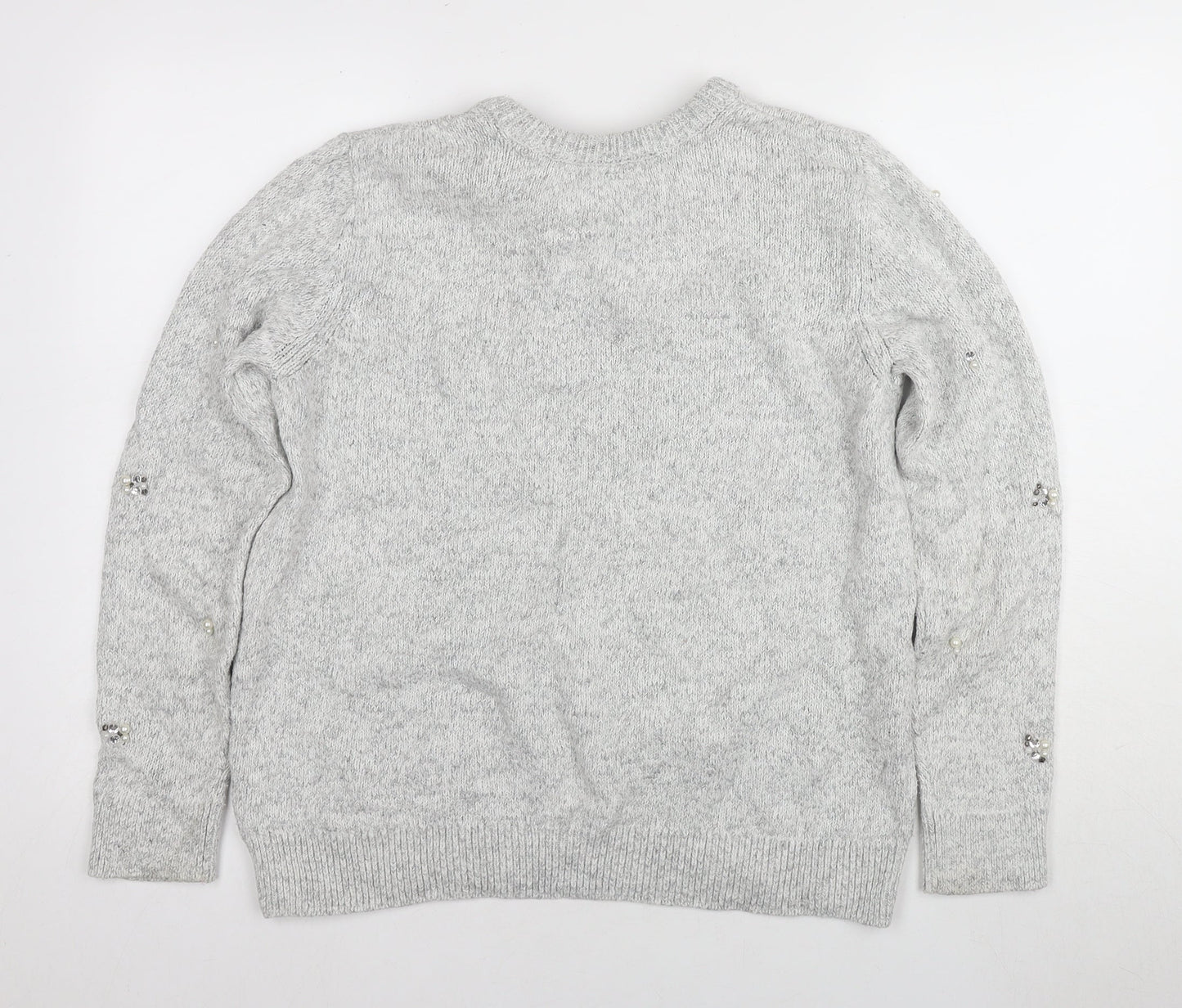 Marks and Spencer Women's Grey Crew Neck Pullover 14