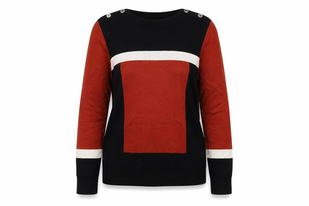 Wallis Women's Black Red Pullover Jumper UK 8