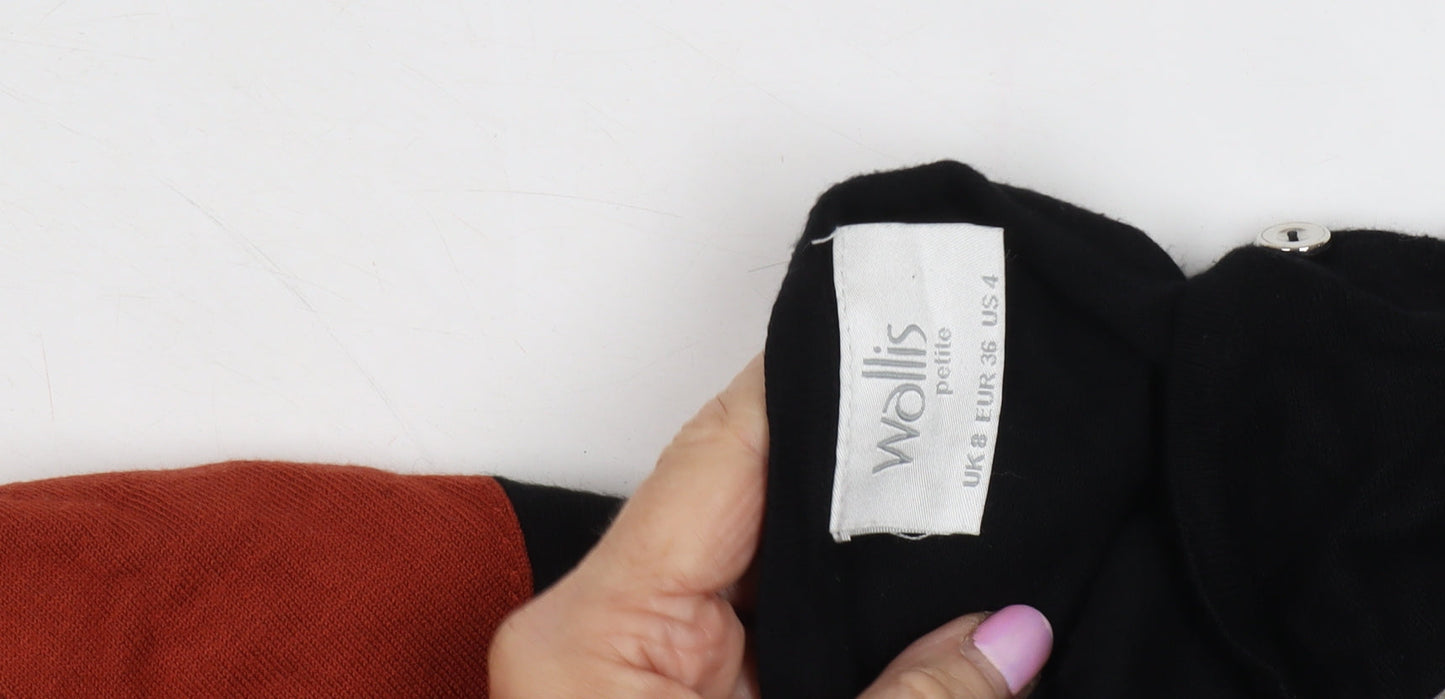 Wallis Women's Black Red Pullover Jumper UK 8