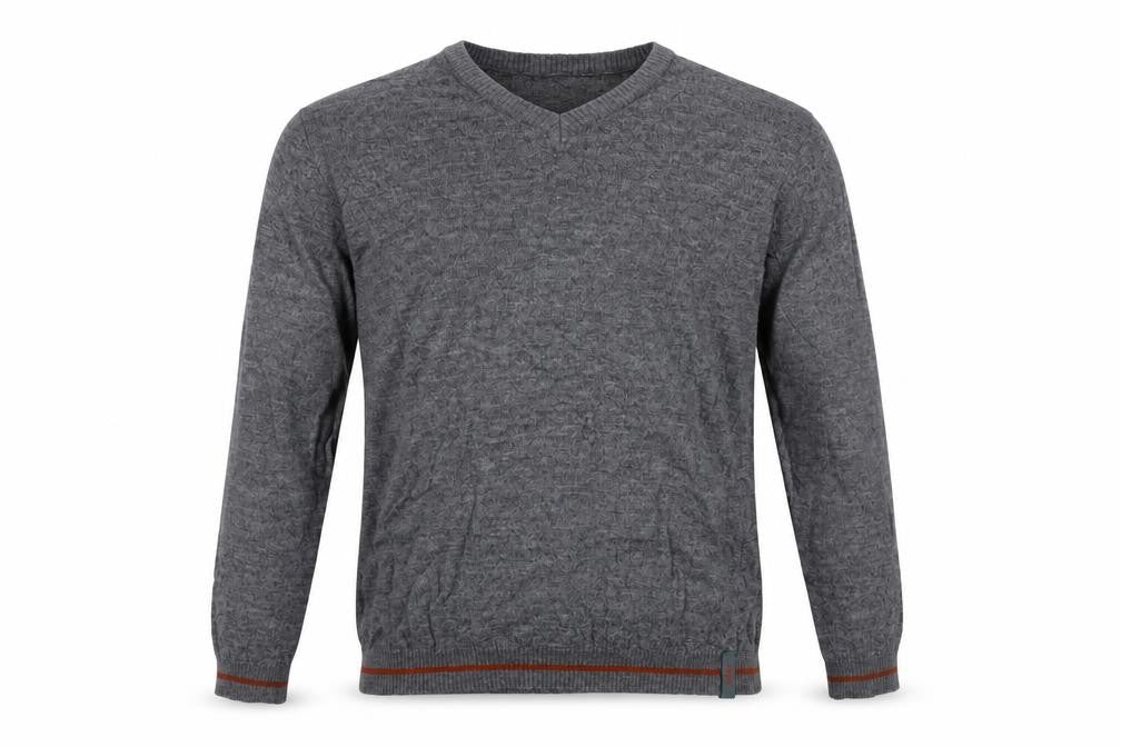 Lee Cooper Men's Grey V-Neck Pullover in XL