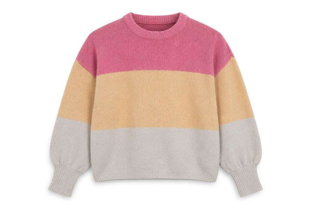 Vila Women's Multicoloured Chunky-Knit Pullover Jumper S