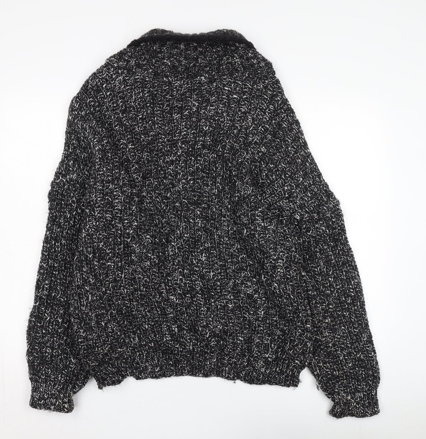 St Michael Men's Black Wool Pullover V-Neck Jumper