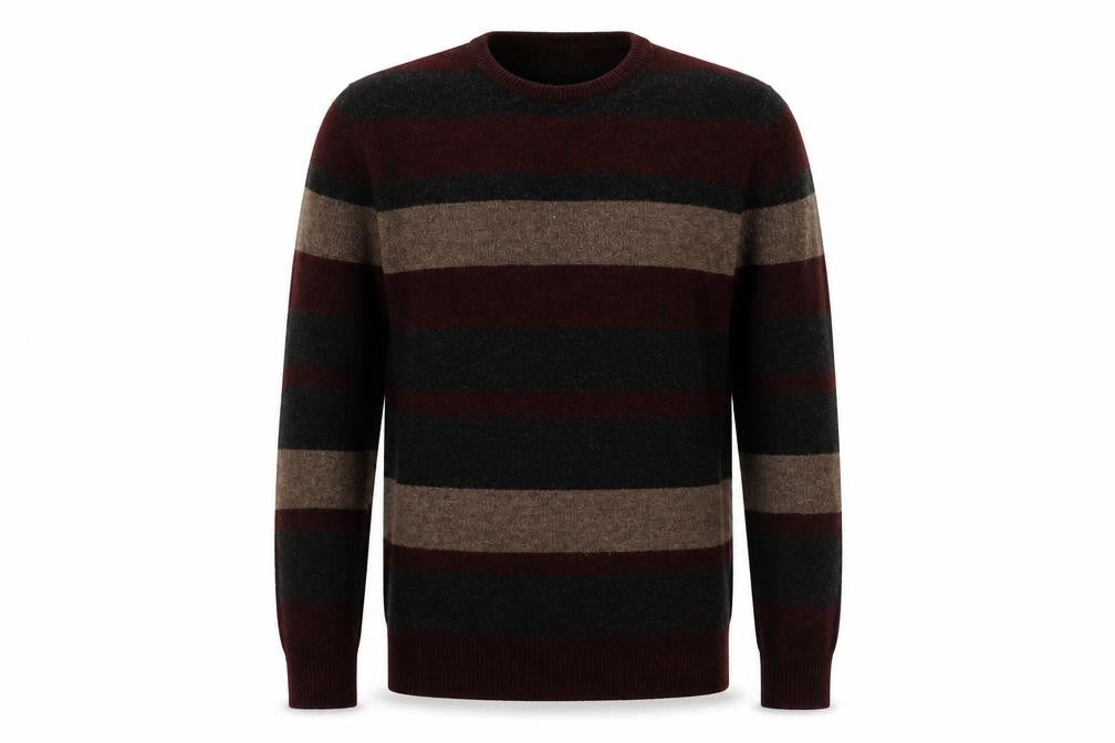 Atlantic Bay Men's Multicoloured Striped Pullover Jumper M