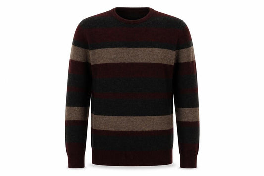 Atlantic Bay Men's Multicoloured Striped Pullover Jumper M
