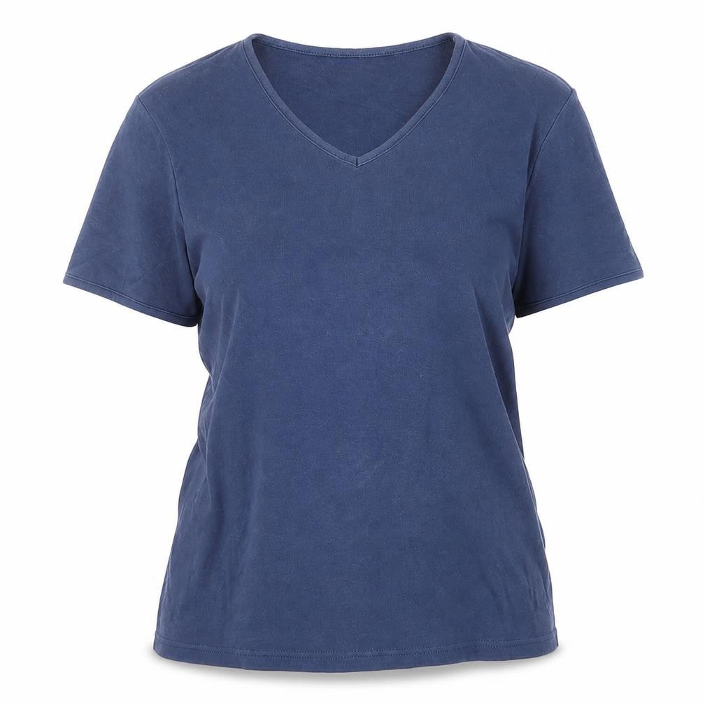 Hawkshead Women's Blue V-Neck T-Shirt Size 12