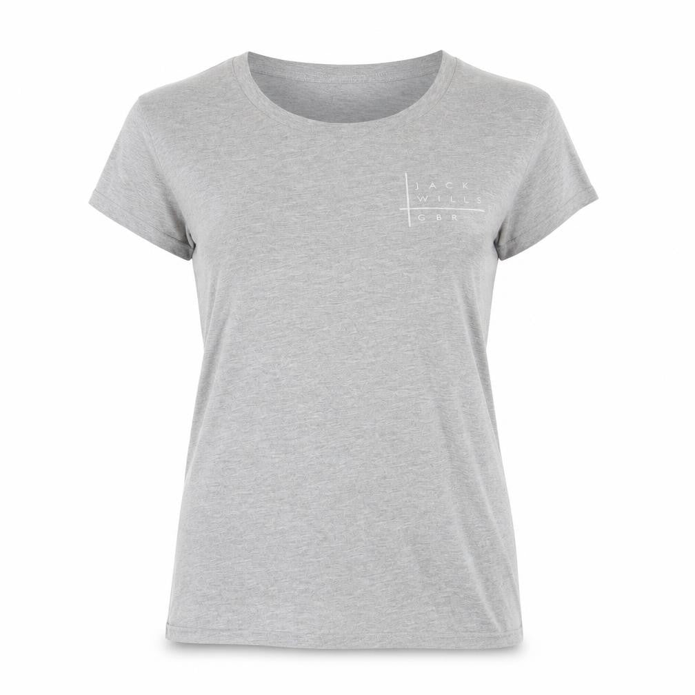 Jack Wills Grey Slim Fit Women's T-Shirt Size 8