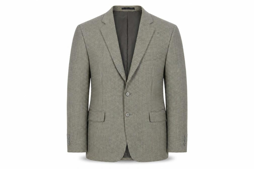 Zantos Men's Check Blazer, 46R, Brown, Business Casual