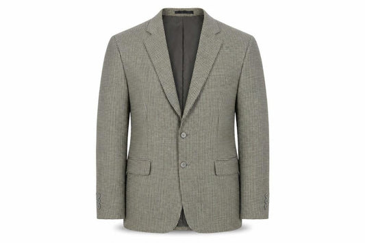 Zantos Men's Check Blazer, 46R, Brown, Business Casual