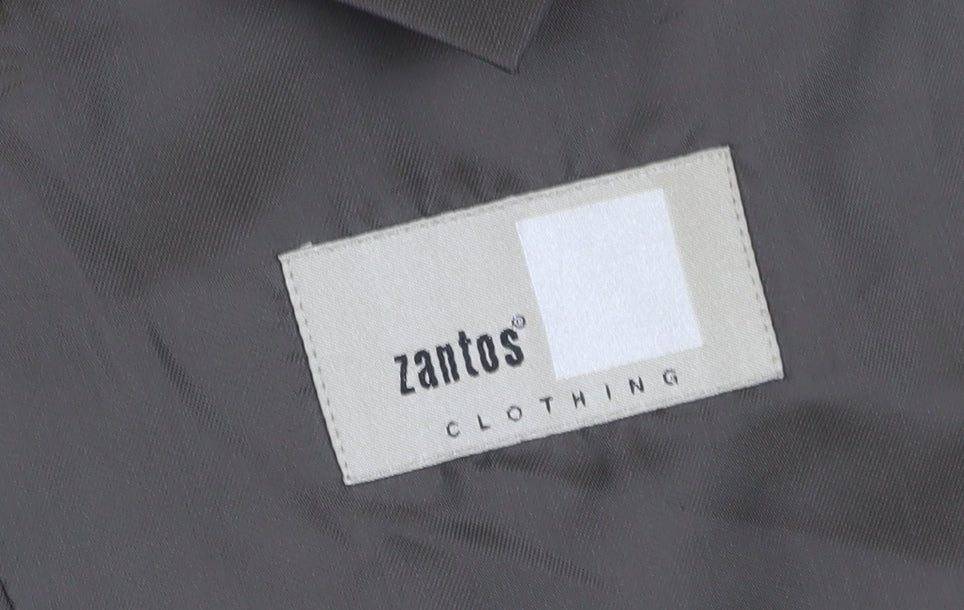 Zantos Men's Check Blazer, 46R, Brown, Business Casual