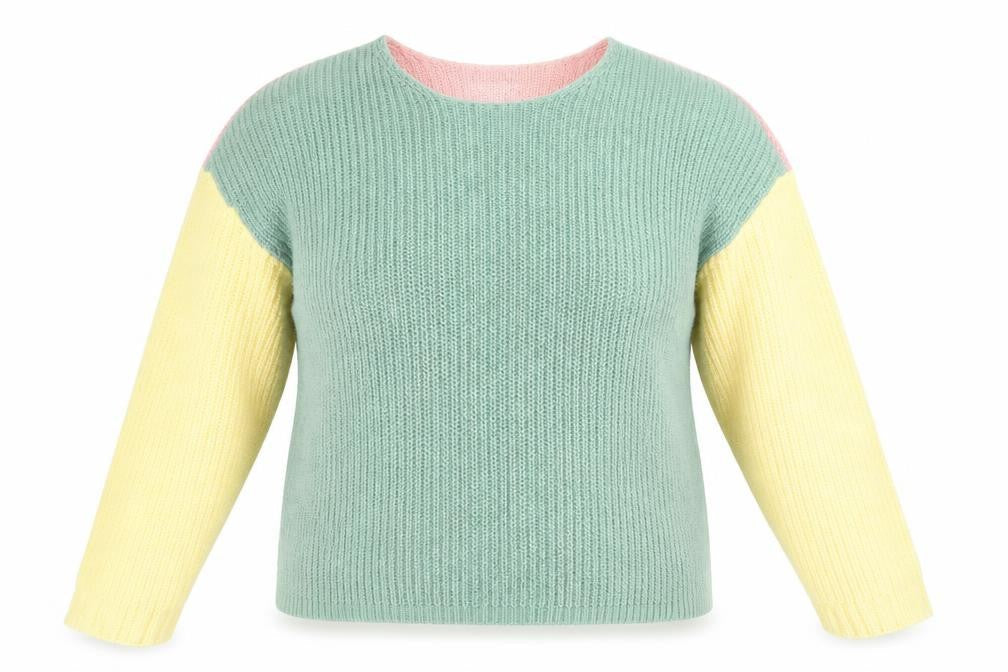 Only Women's Multicoloured Chunky Knit Pullover M