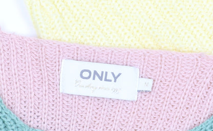 Close-up detail of Only Women's Multicoloured Chunky Knit Pullover M