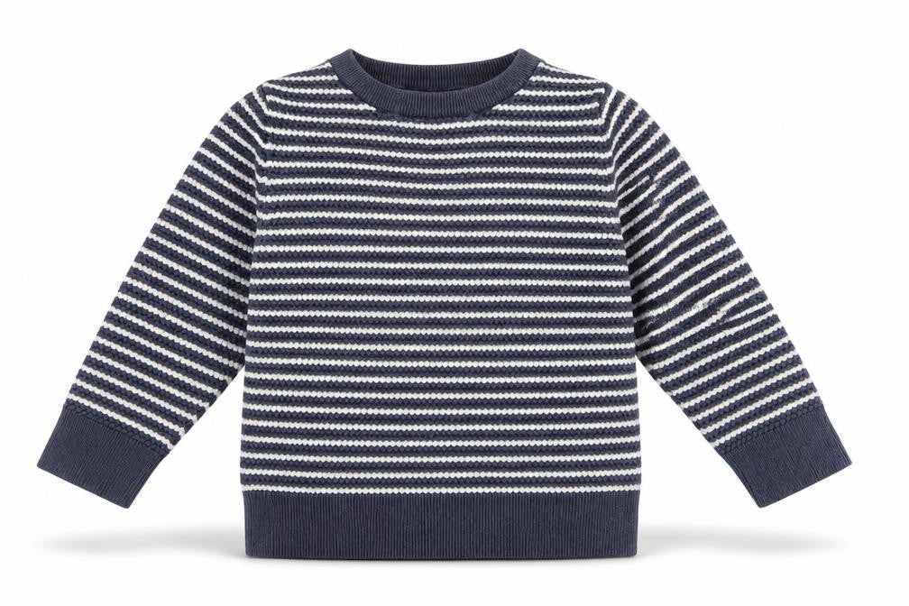 Next Boys Blue Striped Cotton Pullover Jumper 4 Years