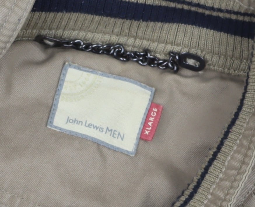 John Lewis Men’s Beige Bomber Jacket XL